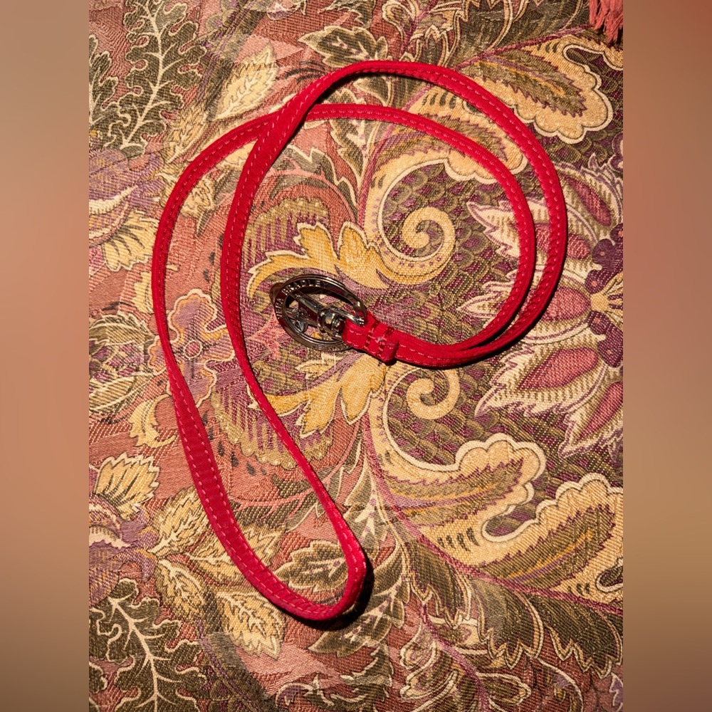 Vera Bradley Solid Red Lanyard, Key Holder - Picture 3 of 4